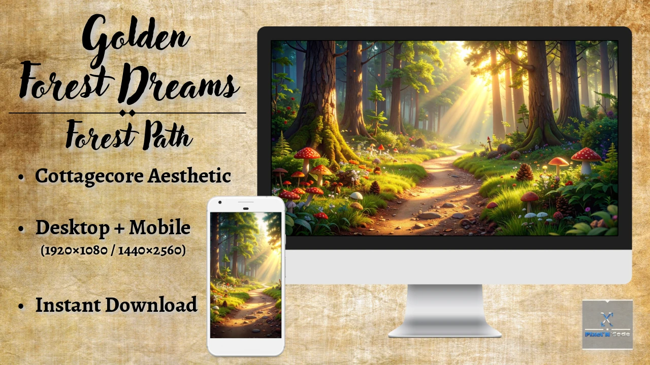 Golden Forest Dreams Wallpaper Pack preview