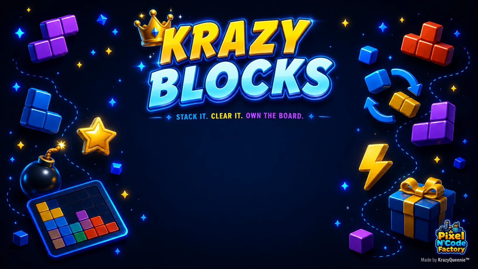 Krazy Blocks start screen