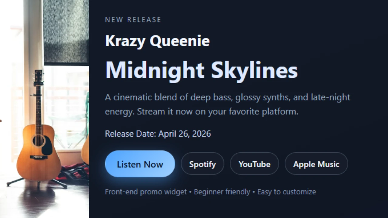 Music Promo Widget Kit preview